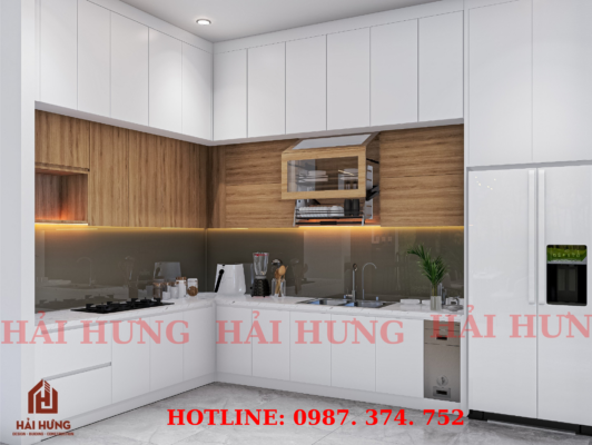 Phòng bếp nhà phố 3 tầng hiện đại