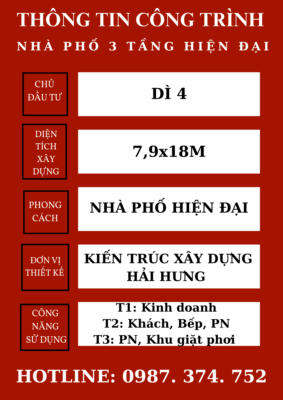 Thông tin công trình dự án nhà phố