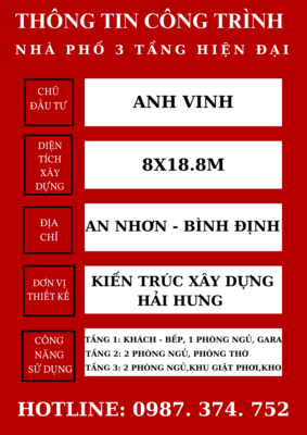 Nhà phố 3 tầng hiện đại