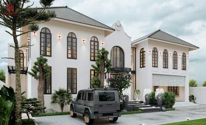 Mặt tiền villa indochine