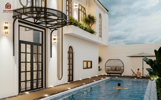 Mặt tiền villa indochine