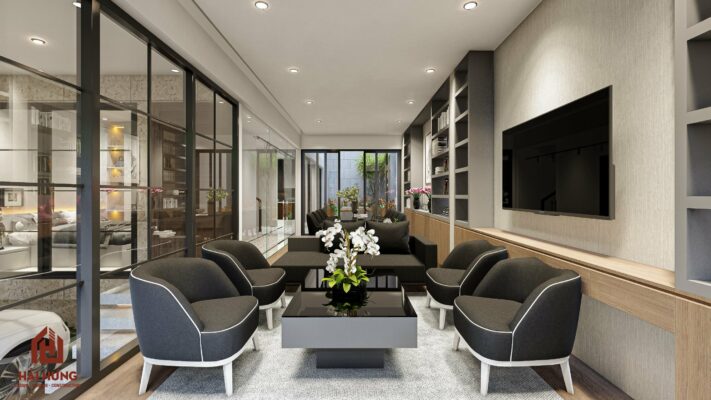Nội thất nhà phố 3 tầng hiện đại