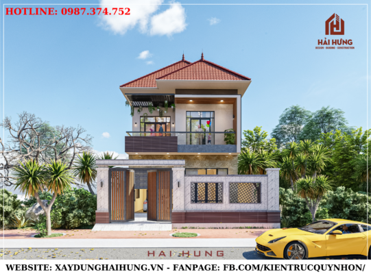 Công trình nhà phố mái Nhật anh Duy