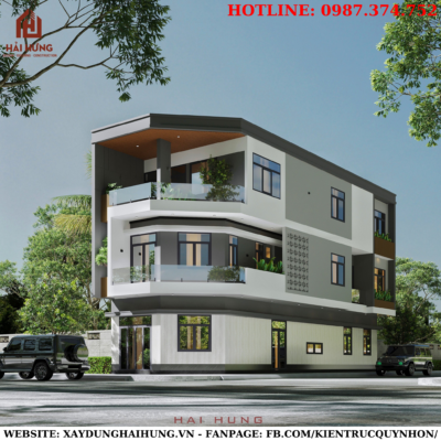 Công trình nhà phố hiện đại anh Hùng