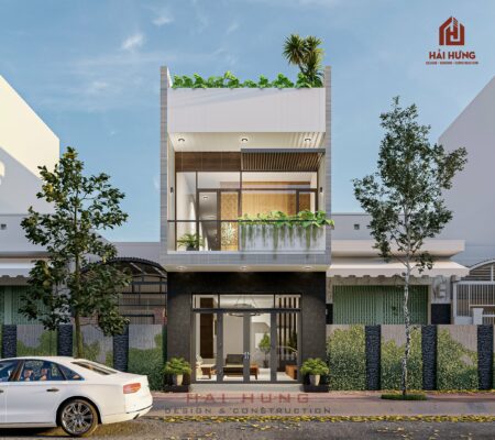 Thiết kế nhà phố 2 tầng hiện đại