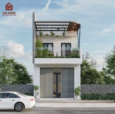 Thiết kế nhà phố 2 tầng hiện đại