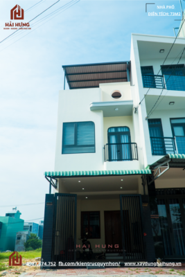 Hoàn thiện mặt tiền nhà phố 2 tầng hiện đại