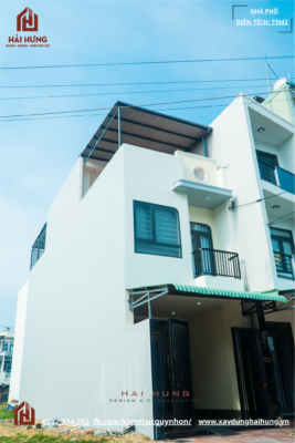 Hoàn thiện mặt tiền nhà phố 2 tầng hiện đại