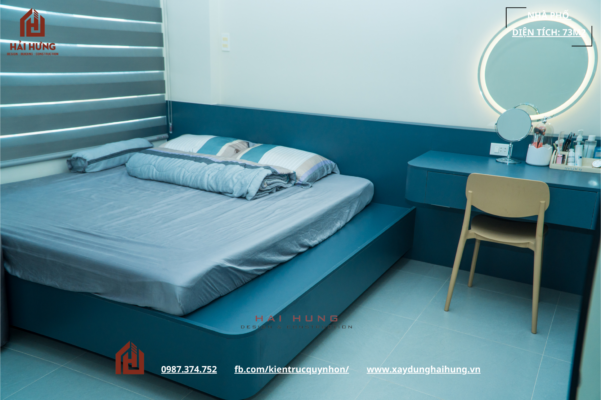 Hoàn thiện phòng ngủ nhà phố 2 tầng hiện đại