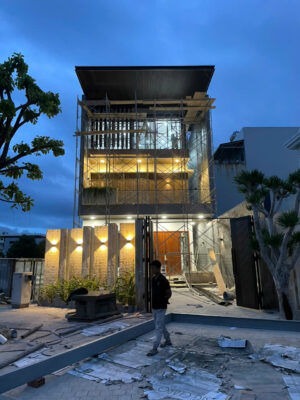 Cập nhât tiến độ thi công biệt thự phố hiện đại