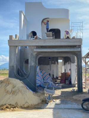 Cập nhât tiến độ thi công nhà phố hiện đại 2 tầng kết hợp kinh doanh