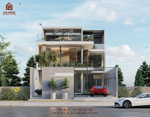 Biệt thự phố 3 tầng hiện đại