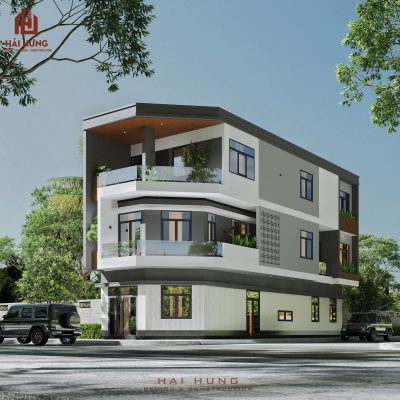 Nhà phố lô góc 2 mặt tiền hiện đại
