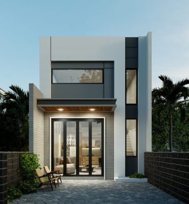 Nhà cấp 4 sân vườn có gác lửng hiện đại