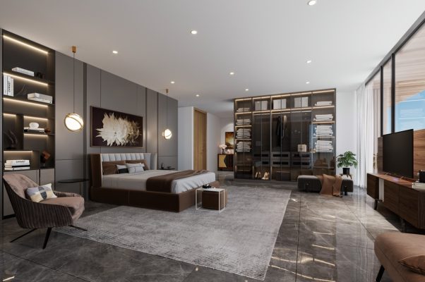 Thiết kế nội thất phòng ngủ biệt thự 3 tầng