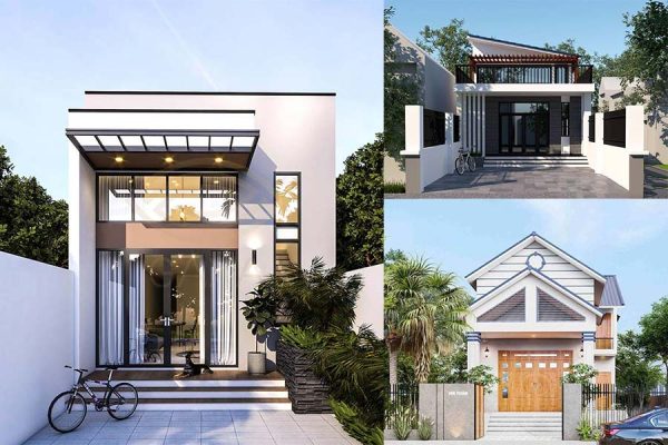 Nhà cấp 4 sân vườn có gác lửng hiện đại