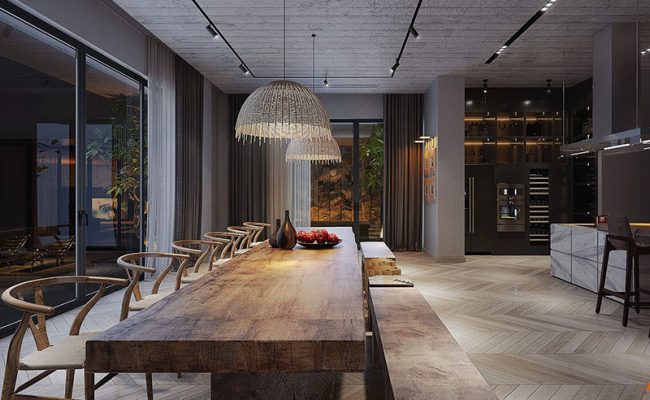 Thiết kế Màu sắc và ánh sáng nội thất biệt thự 3 tầng