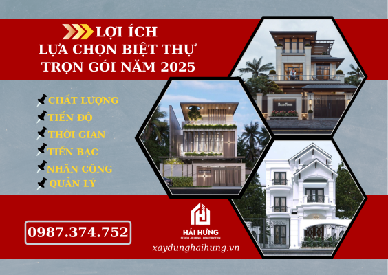 Lợi ích khi lựa chọn biệt thự trọn gói