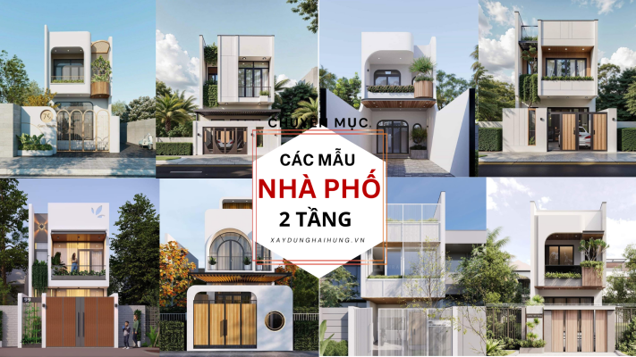 Thiết kế các mẫu nhà phố 2 tầng