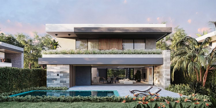 Không gian sống mở và thoáng đãng của biệt thự 2 tầng hiện đại