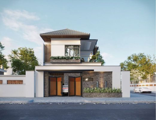 Biệt thự 2 tầng hiện đại chắc hẳn sẽ làm bạn hài lòng trong từng mẫu nhà