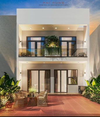 Phân chia không gian hiệu quả của thiết ké nhà phố 2 tầng