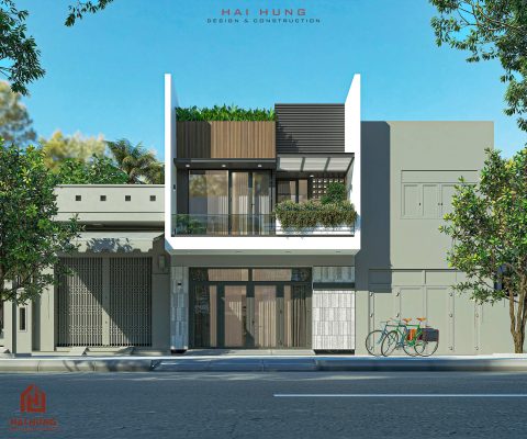 Hoàn thiện thiết kế nhà phố 2 tầng hiện đại