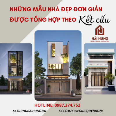 Những mẫu nhà đẹp đơn giản theo kết cấu