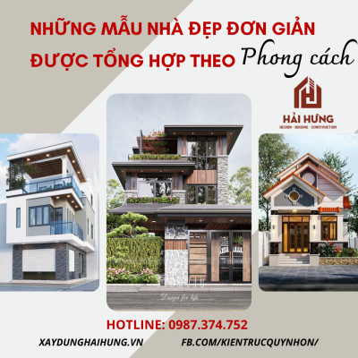 Những mẫu nhà đẹp đơn giản theo phong cách