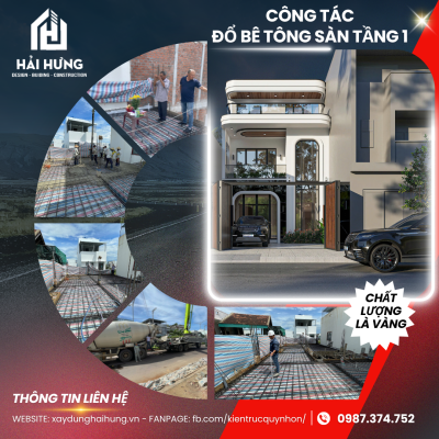 CÔNG TÁC ĐỔ BÊ TÔNG SÀN TẦNG 2 – BƯỚC CHUYỂN MÌNH QUAN TRỌNG TRONG HÀNH TRÌNH XÂY NHÀ