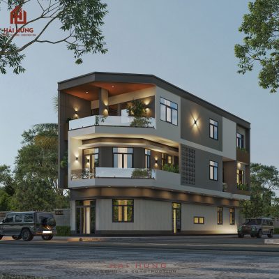 Mẫu nhà 2 mặt tiền