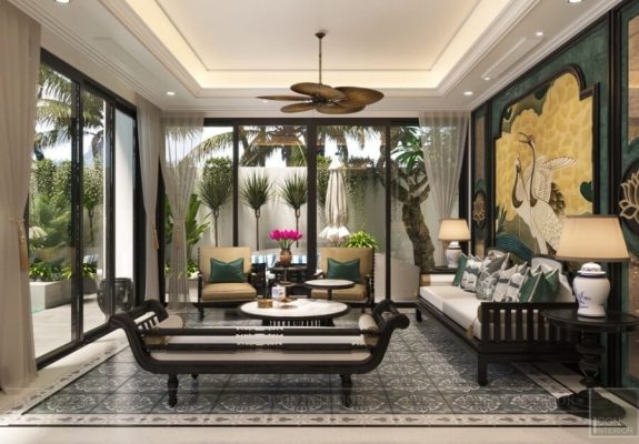 Xu hướng thiết kế nội thất nhà phố phong cách indochine – Giao thoa giữa cổ điển và hiện đại.webp