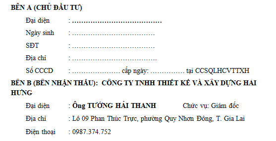 Thông tin các bên tham gia kí kết hợp đồng xây dựng.webp