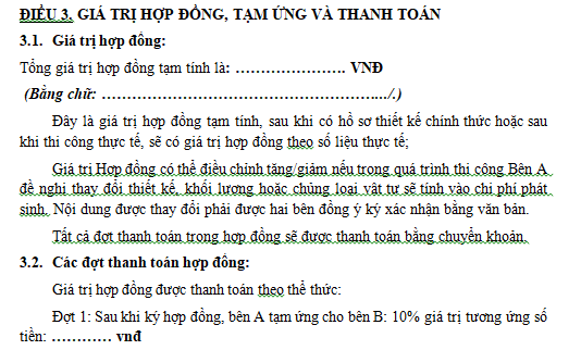 Giá trị hợp đồng xây dựng và phương thức thanh toán.webp
