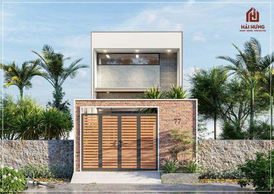 Mẫu thiết kế nhà phố đẹp 1 tầng( nhà phố gác lửng)  – hiện đại và tối giản.webp