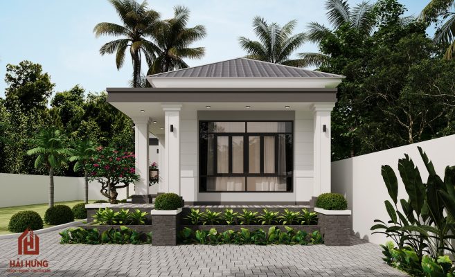 Bản vẽ thiết kế nhà cấp 4 phong cách hiện đại mới nhất tại tỉnh Gia Lai ( Bình Định cũ).webp