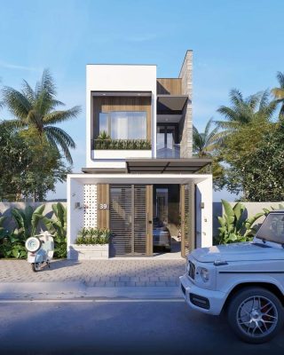 Bản vẽ thiết kế nhà đẹp 2 tầng chuẩn phong thủy.webp