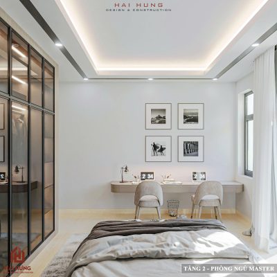 Không gian phòng ngủ master với thiết kế tiện lợi cho không gian nghỉ ngơi thư giãn.webp