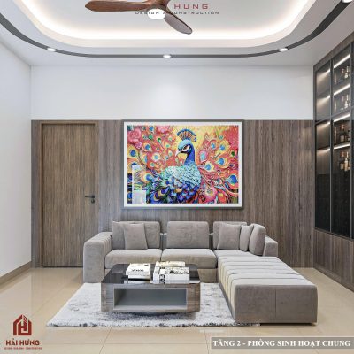 Phòng sinh hoạt chung – Nơi giữ lại sự kết nối trong nội thất nhà phố 3 tầng.webp