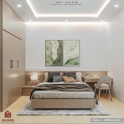 Bốn phòng ngủ – Sự riêng tư nhẹ nhàng nhưng sang trọng đúng chất nội thất nhà phố 3 tầng.webp