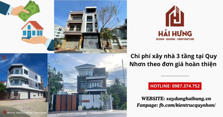 Chi phí xây nhà 3 tầng tại Quy Nhơn theo đơn giá hoàn thiện.webp