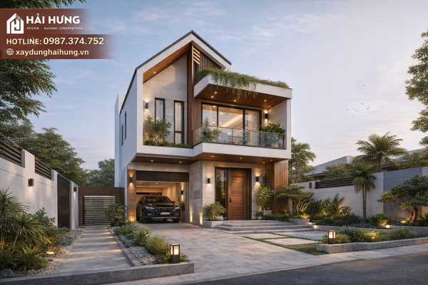 Vì sao mẫu thiết kế nhà đẹp 2 tầng Quy Nhơn 5x20 mới nhất tại tỉnh Gia Lai được nhiều khách hàng chọn xây.webp