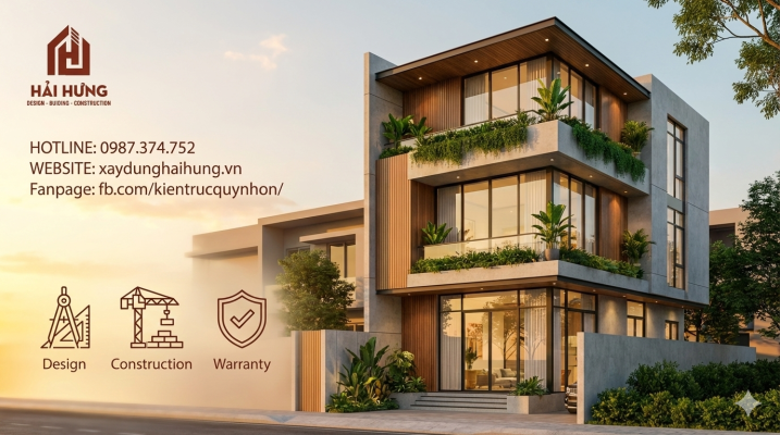 Xây dựng nhà đẹp Quy Nhơn theo yêu cầu cá nhân hóa từng không gian sống gia đình bạn gồm những hạng mục nào?