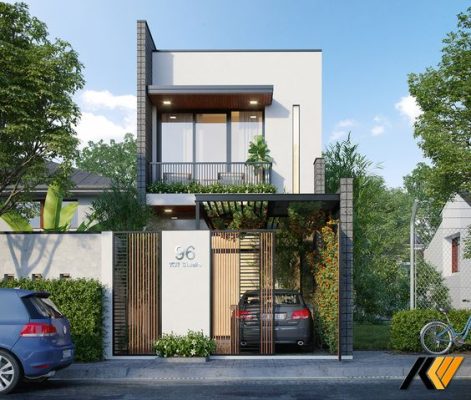 Ánh sáng và cây xanh của nhà đẹp 2 tầng