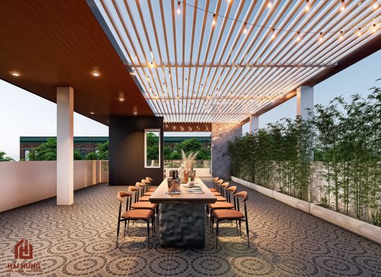 Ban công – sân thượng xanh trong thiết kế nhà đẹp Quy Nhơn.webp