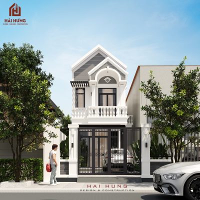 Phong cách tân cổ điển nhà đẹp 2 tầng.webp