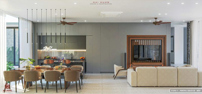 Kết hợp vật liệu hiện đại trong xu hướng thiết kế nhà phố mới nhất hiện nay.webp