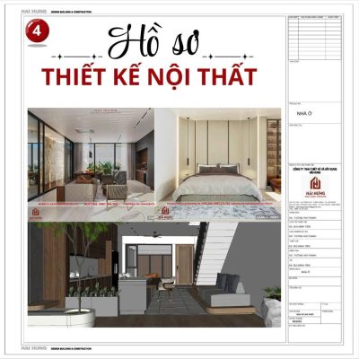 Phần nội thất của hồ sơ thiết kế xây nhà trọn gói