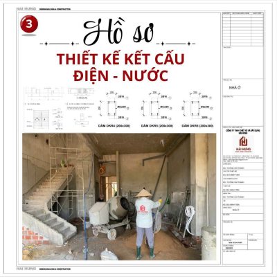 Phần kết cấu trong hồ sơ thiết kế khi xây nhà trọn gói Quy Nhơn.webp