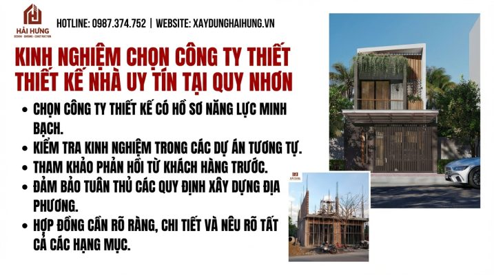Kinh nghiệm lựa chọn đơn vị thiết kế nhà đẹp Quy Nhơn uy tín